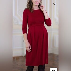 NWT Seraphine Maternity And Nursing Pleat Detail Dress size 4